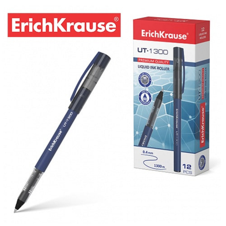 Rollerball pen ErichKrause® UT-1300, ink color: blue (box 12 pcs.)